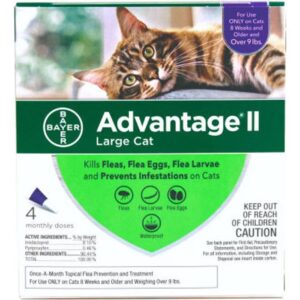 Advantage II Large Cat Over 9 LB. 4 Pack