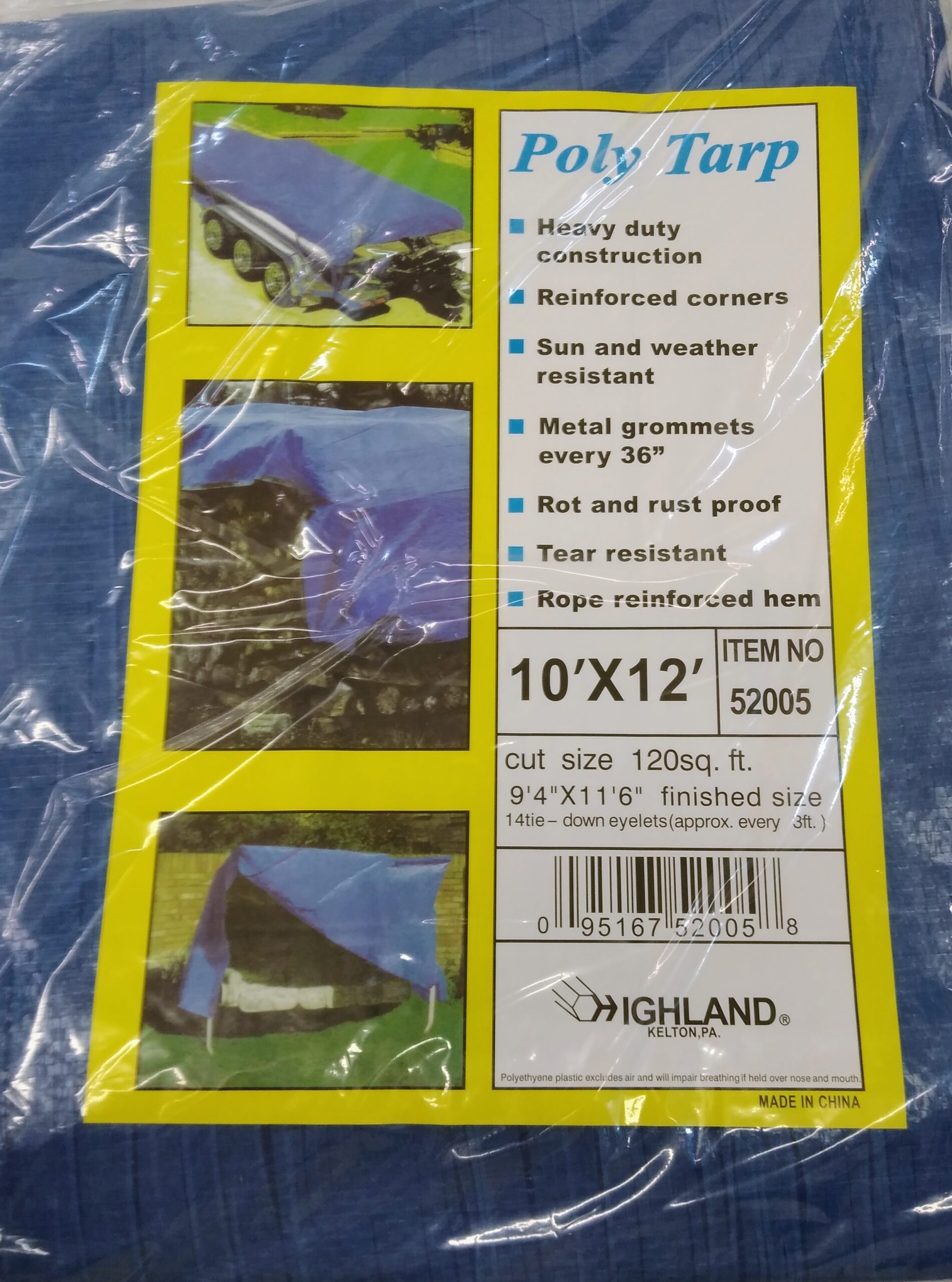 Blue Poly Tarp 10′ X 12′