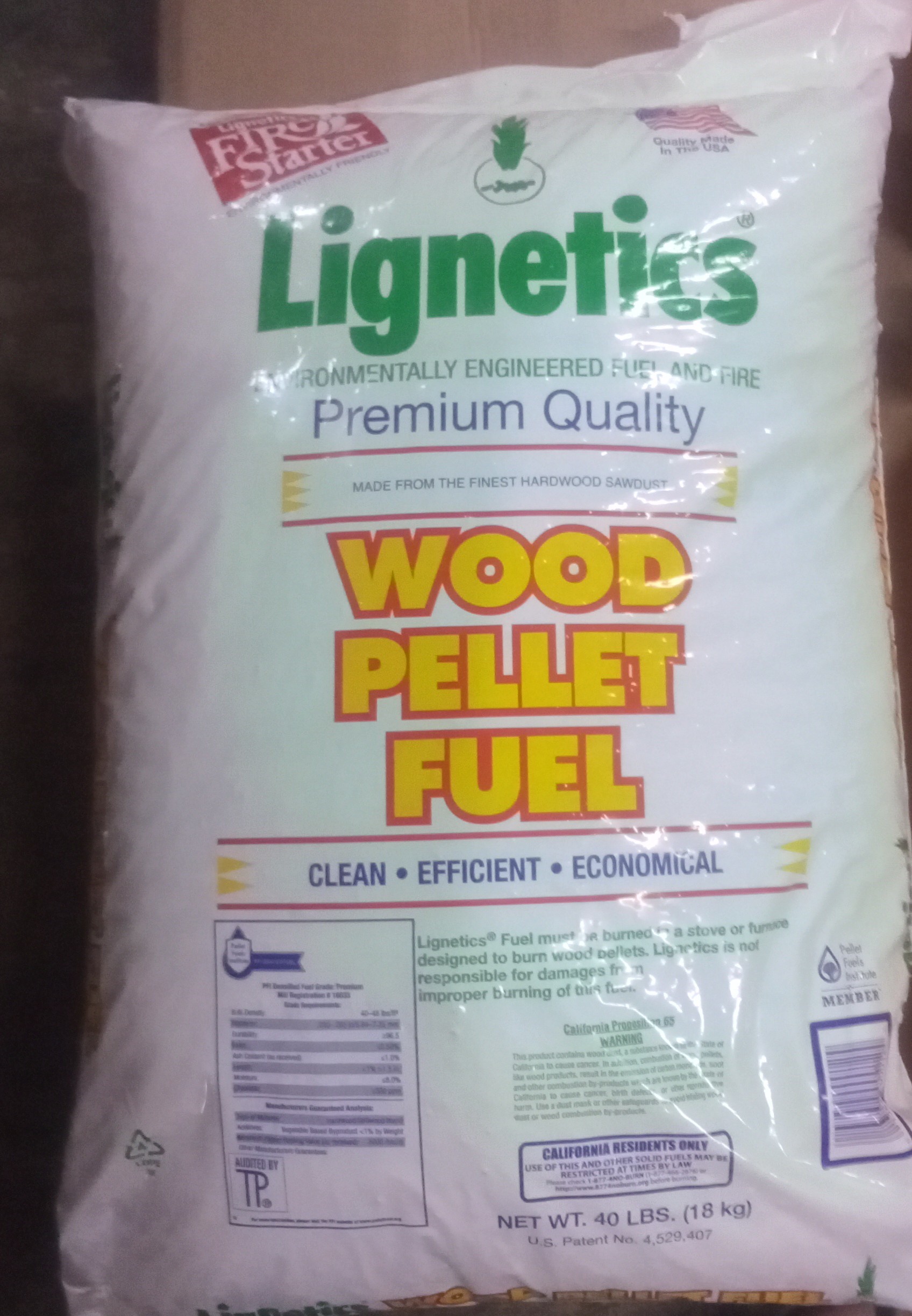 Wood Pellets Lignetics 40 LB