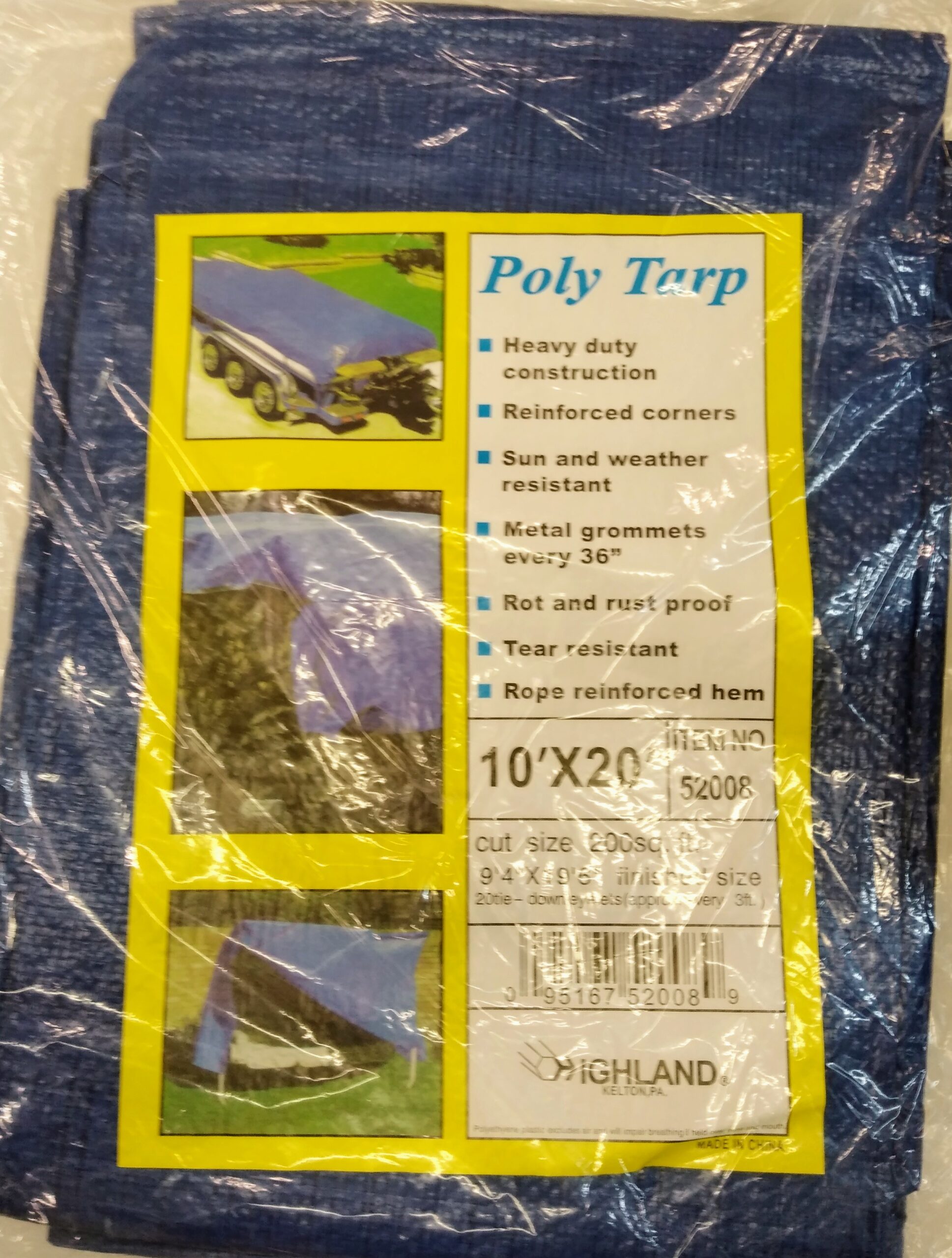 Blue Poly Tarp 10′ X 20′