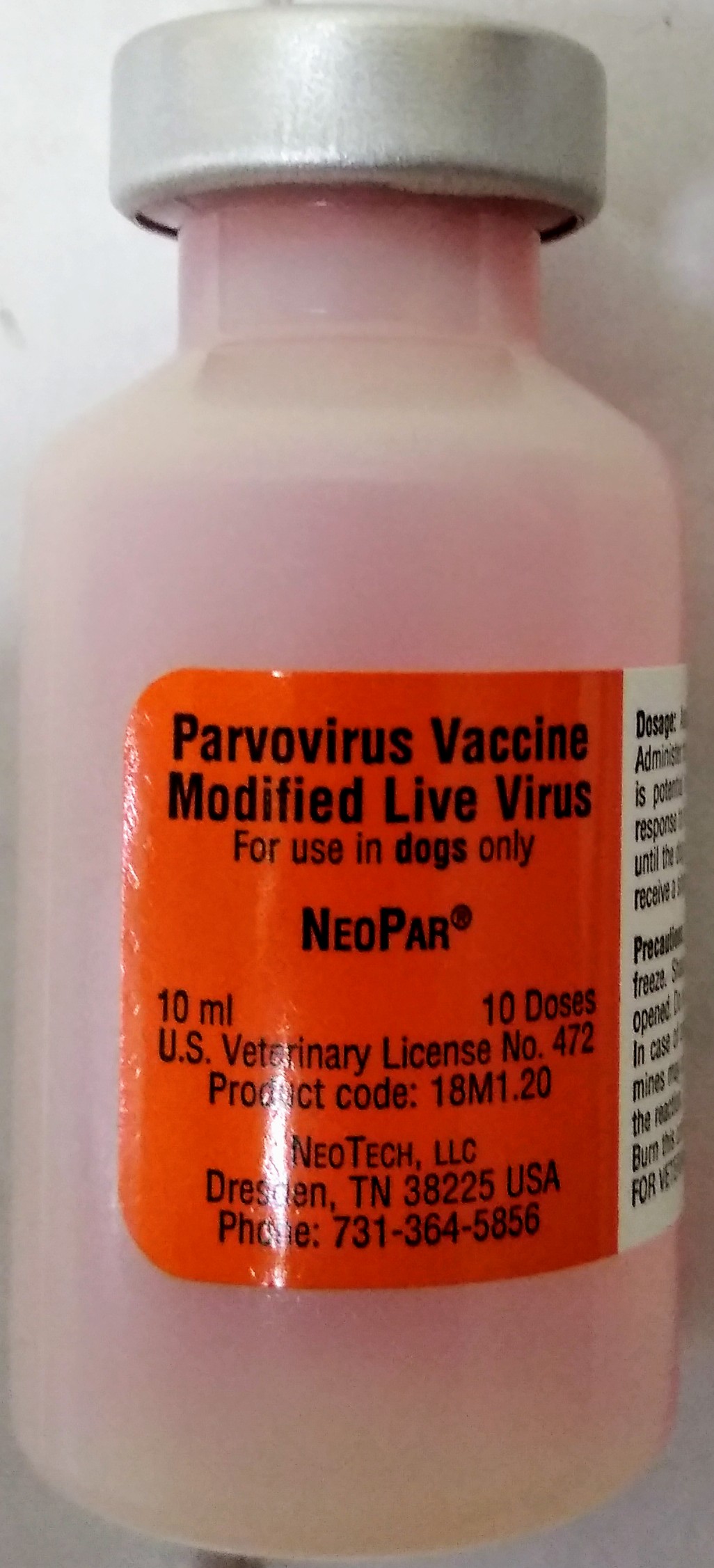 Neo Par Parvovirus Puppy Vaccine 10 Dose