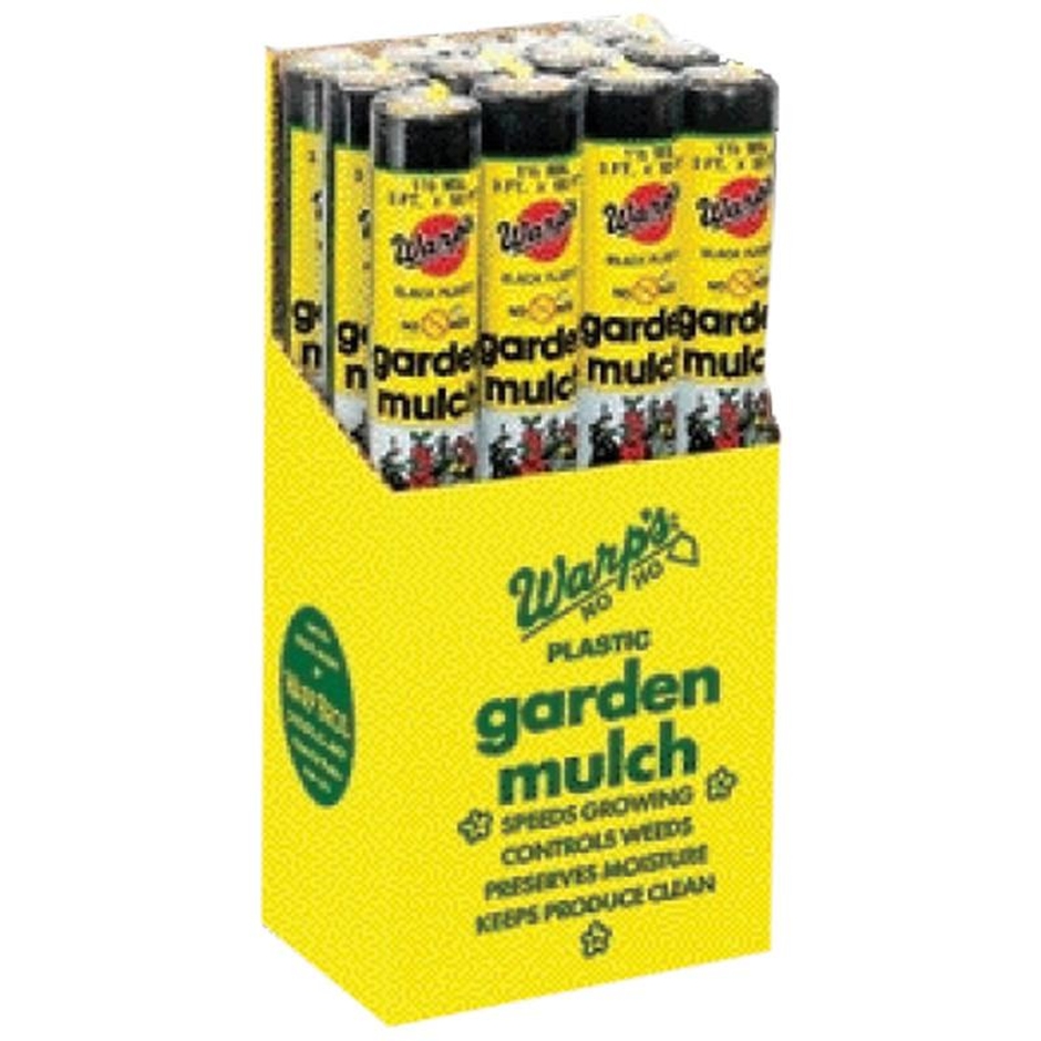 Black Plastic Garden Mulch 3’X50′ 1.5 MIL