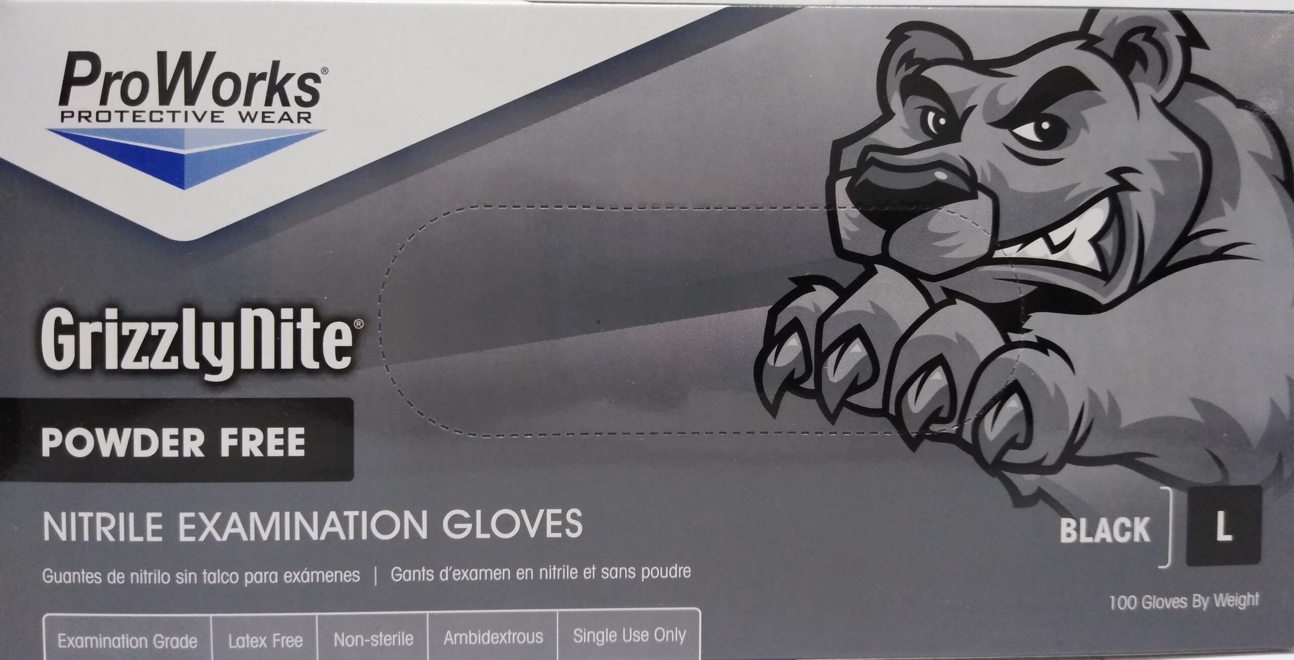 Glove Black Nitrile Powder Free Large