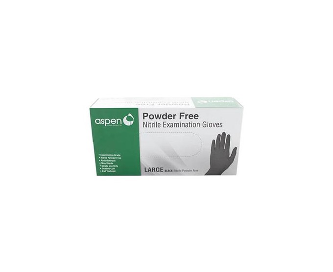 Glove Black Nitrile Powder Free Large