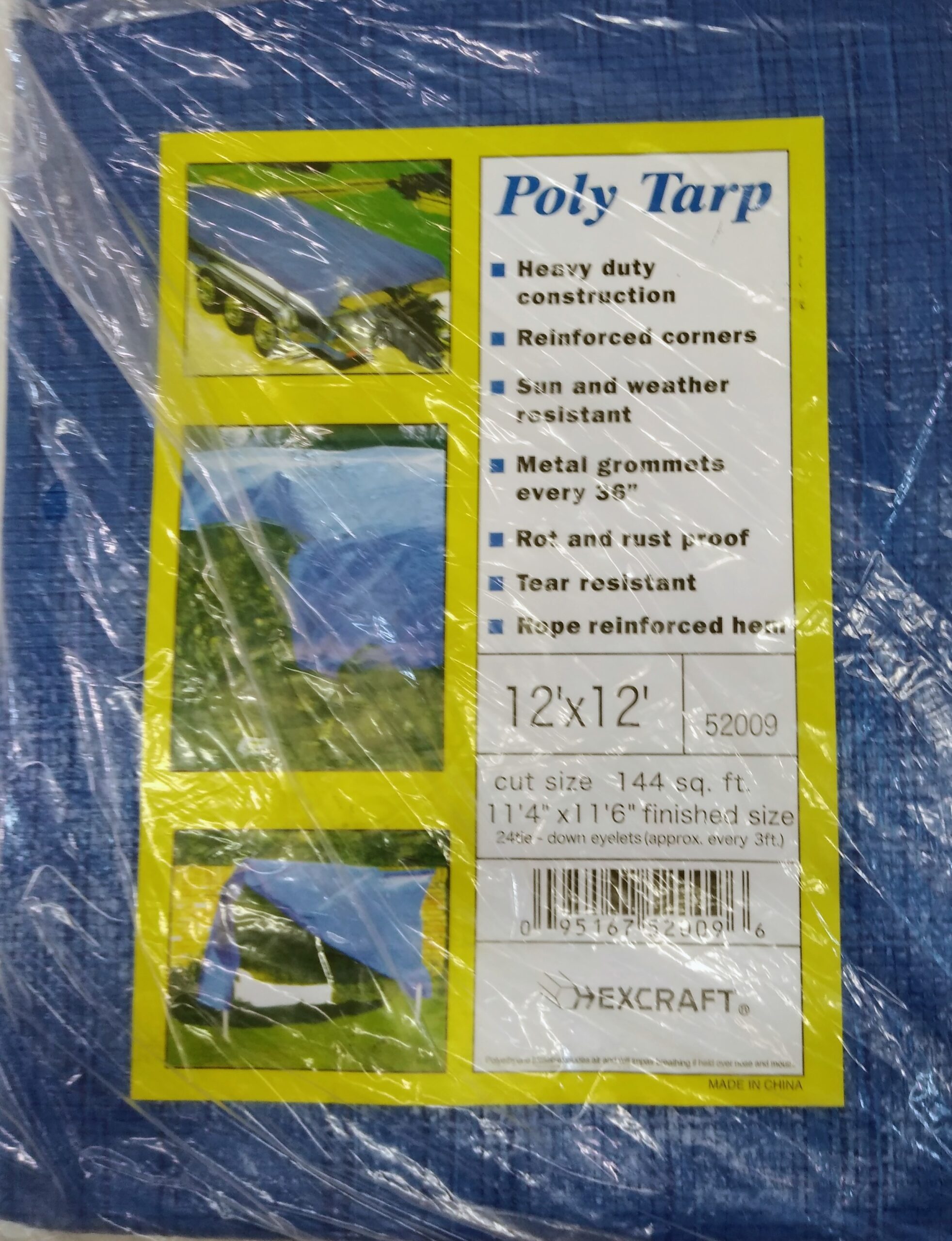 Blue Poly Tarp 12′ X 12′